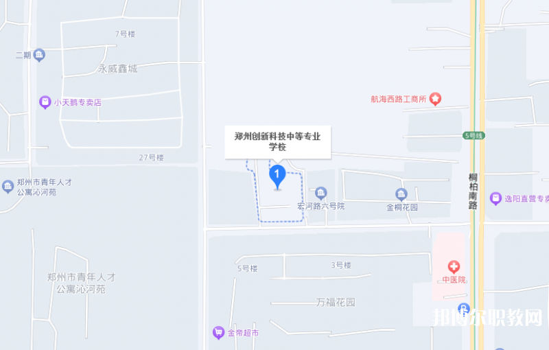 鄭州創(chuàng)新科技中等專業(yè)學校地址，乘車路線